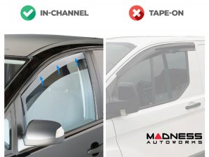 Alfa Romeo Giulia Side Window Air Deflectors - Smoked - Front + Rear Set - Farad